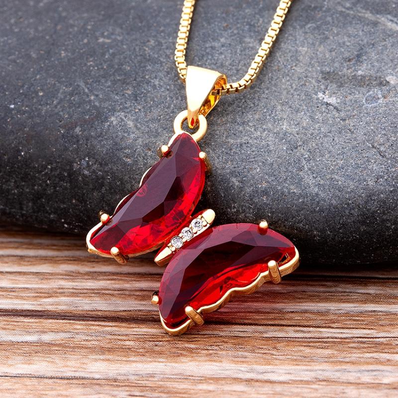 Pendant Necklaces Fashion Design Gorgeous Butterfly Necklace Sweet 12 Colors Transparent Crystal Chain For Women Girls Party Jewelry GiftPen
Pendant Necklaces Fashion Design Gorgeous Butterfly Necklace Sweet 12 Colors Transparent Crystal Chain For Women Girls Party Jewelry GiftPen