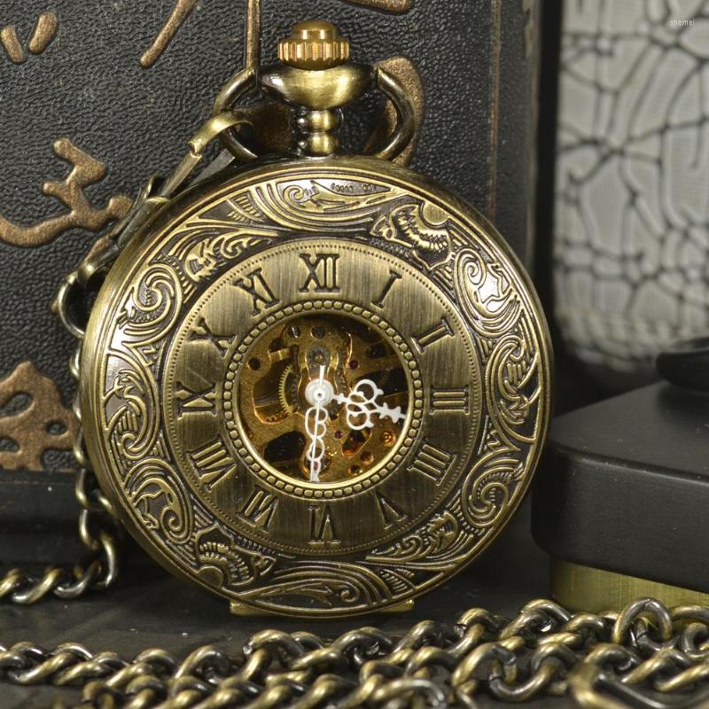 Pocket Watches TIEDAN Bronze Steampunk Mechanical Watch Men Vintage Skeleton Antique Necklace & Fob Chain, Picture shown
Pocket Watches TIEDAN Bronze Steampunk Mechanical Watch Men Vintage Skeleton Antique Necklace & Fob Chain, Picture shown