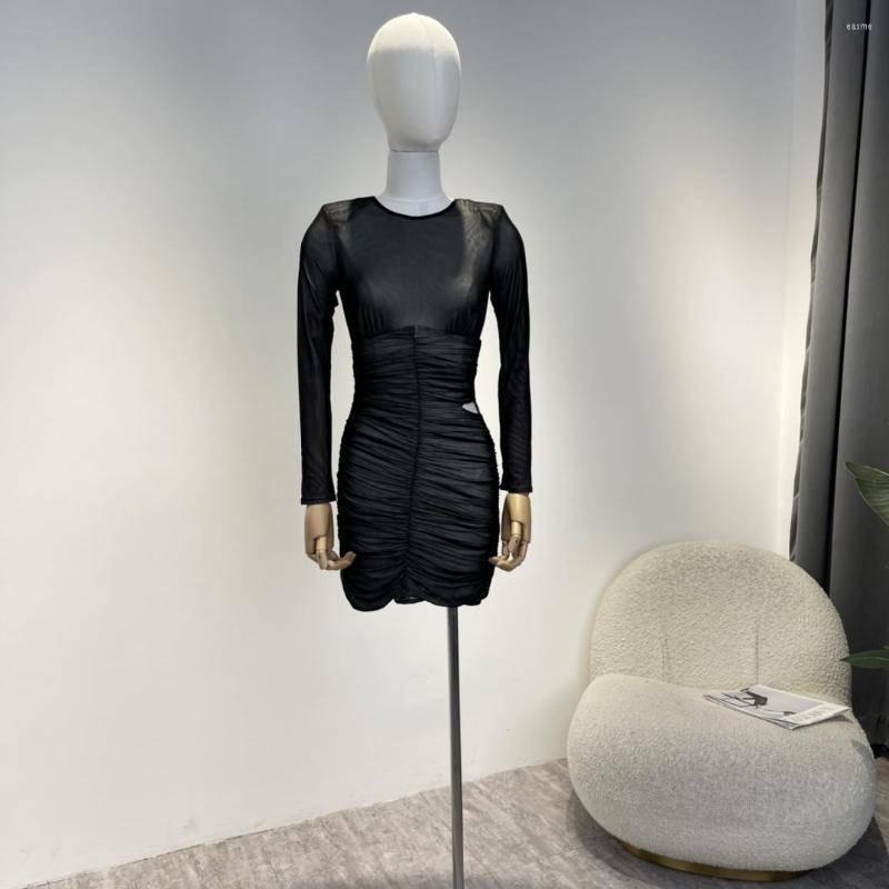 Casual Dresses 2023 Autumn Collection See -through Fold Waist Cut Out Unique Design Slim Sexy Solid Black Mini
Casual Dresses 2023 Autumn Collection See -through Fold Waist Cut Out Unique Design Slim Sexy Solid Black Mini