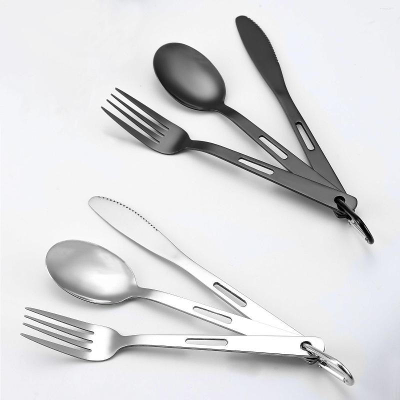 Dinnerware Sets 3pcs/set Outdoor Cutlery Set Stainless Steel Ultra Lightweight Knife Fork Spoon Travel Camping Picnic Portable Tableware, Silver
Dinnerware Sets 3pcs/set Outdoor Cutlery Set Stainless Steel Ultra Lightweight Knife Fork Spoon Travel Camping Picnic Portable Tableware, Silver