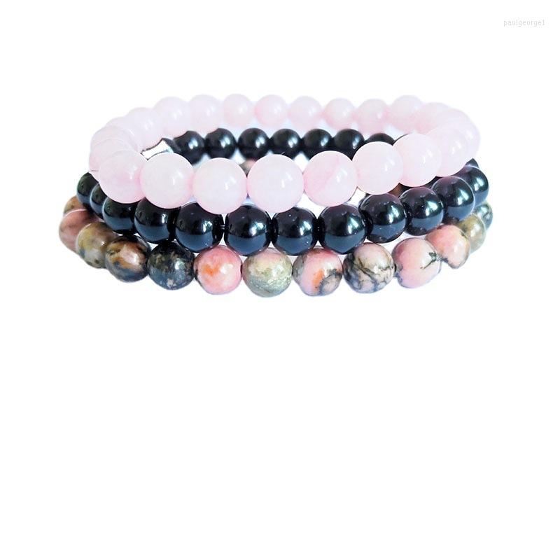 Strand 8mm Natural Stone Bracelet Sets Men Women Rhodonite Rose Quartzs Black Onyx Beaded Stackable Wrist Mala Charm Bracelets
Strand 8mm Natural Stone Bracelet Sets Men Women Rhodonite Rose Quartzs Black Onyx Beaded Stackable Wrist Mala Charm Bracelets
