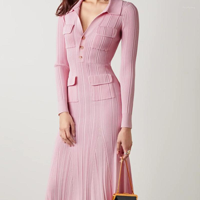 Casual Dresses Women Knit Slim Long Turn-down Collar Temperament Elegant Female Sleeve Midi Robe, Dress
Casual Dresses Women Knit Slim Long Turn-down Collar Temperament Elegant Female Sleeve Midi Robe, Dress