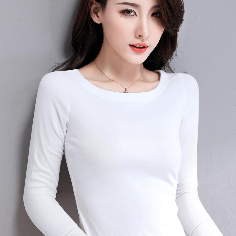 Women's T Shirts Women Spring Autumn Slash Collar Black White Lady Tops Long Sleeve Cotton Clothings Basic Female ShirtsWomen's
Women's T Shirts Women Spring Autumn Slash Collar Black White Lady Tops Long Sleeve Cotton Clothings Basic Female ShirtsWomen's