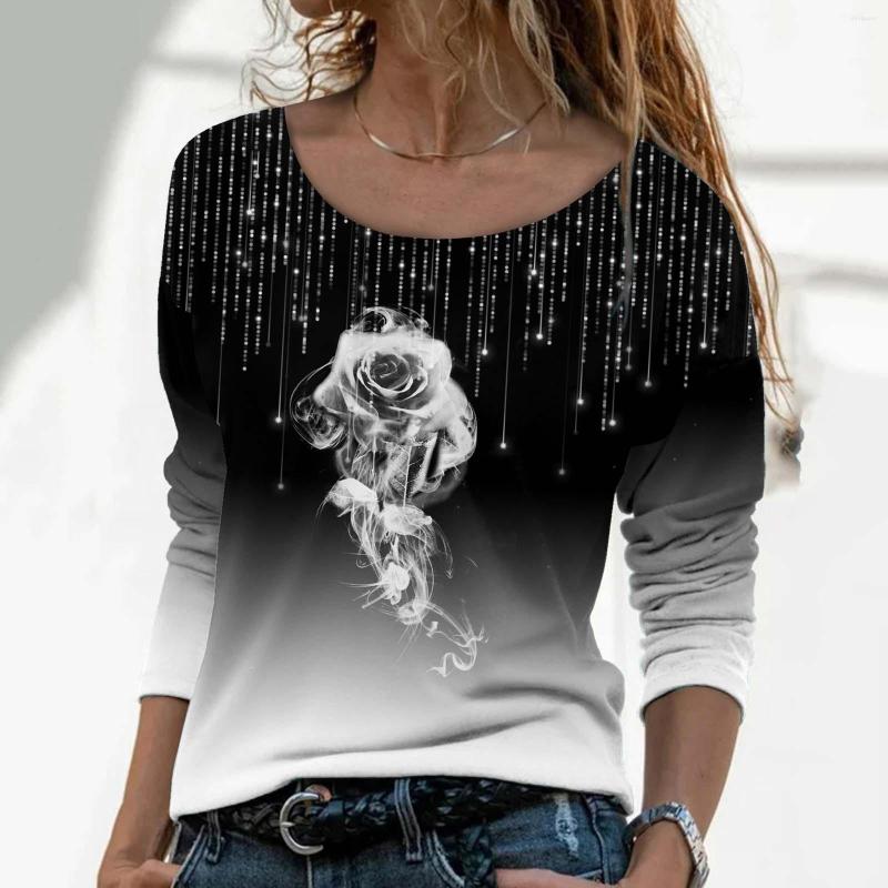 Women's T Shirts Women Floral Long Sleeve T-shirt Blouse Casual Crew Neck Top Loose Tee Pullover Tops Rose Print Ladies Tunic, Grey
Women's T Shirts Women Floral Long Sleeve T-shirt Blouse Casual Crew Neck Top Loose Tee Pullover Tops Rose Print Ladies Tunic, Grey
