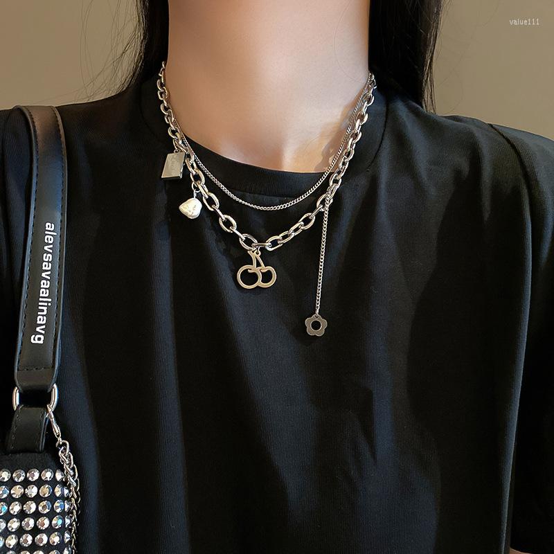 Pendant Necklaces Korean Necklace Fashion Jewelry Simulation Pearl Cherry Flower Double Tassel Clavicle Chain Women Wholesale
Pendant Necklaces Korean Necklace Fashion Jewelry Simulation Pearl Cherry Flower Double Tassel Clavicle Chain Women Wholesale