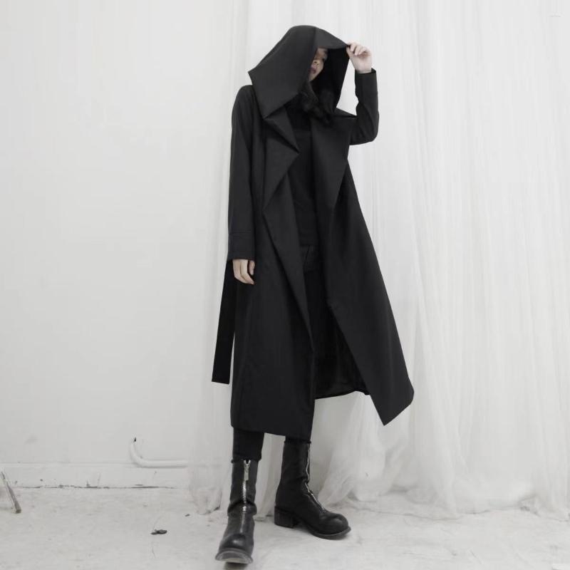 Men's Trench Coats ARENS Hooded Coat Men And Women Gothic Punk Lace Up Cardigan Long Windbreaker Fall Korean Dark Black Style Overcoat
Men's Trench Coats ARENS Hooded Coat Men And Women Gothic Punk Lace Up Cardigan Long Windbreaker Fall Korean Dark Black Style Overcoat