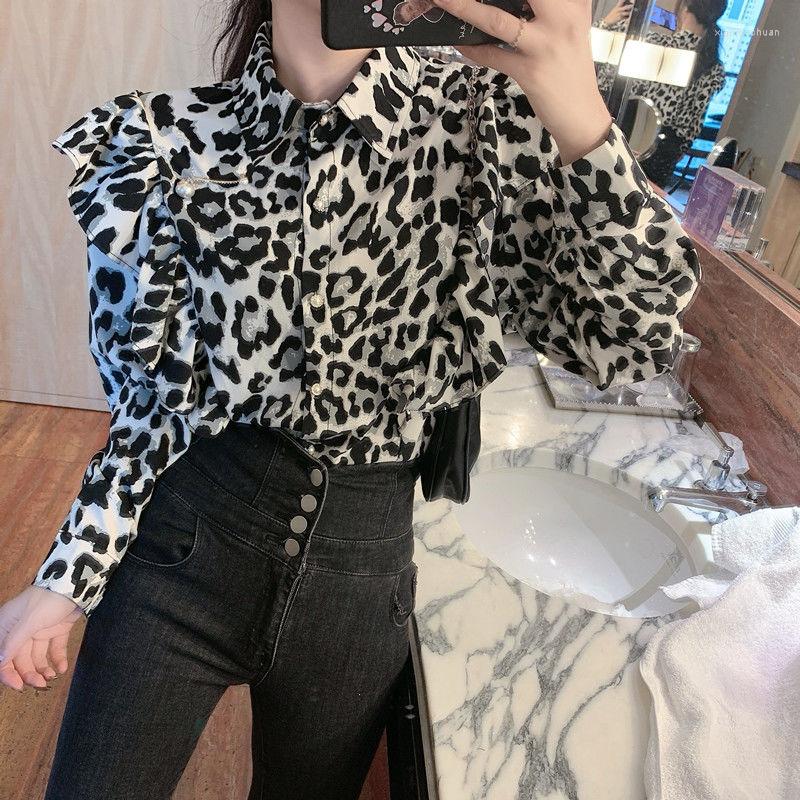 Women' Blouses Casual Womens Tops Fashion Summer Leopard Print Long Sleeve Chiffon Shirt Female Turn-Down Collar All-match G64, Gray
Women' Blouses Casual Womens Tops Fashion Summer Leopard Print Long Sleeve Chiffon Shirt Female Turn-Down Collar All-match G64, Gray