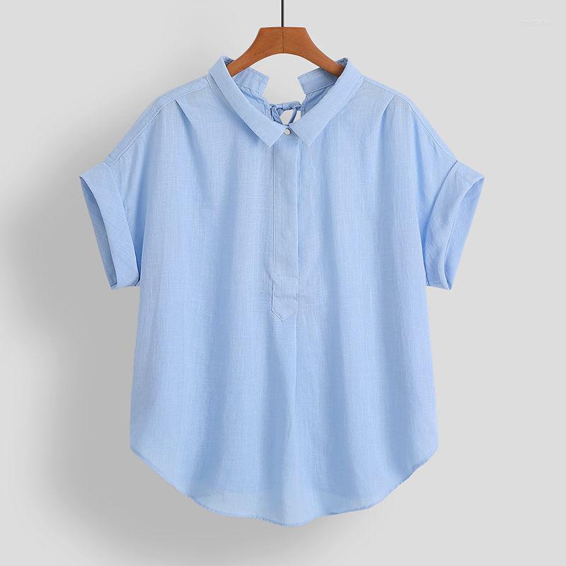 Women's Blouses Solid Color Summer Short Sleeve Jumper Personality Loose Fashion Trend Versatile Shirt, Blue
Women's Blouses Solid Color Summer Short Sleeve Jumper Personality Loose Fashion Trend Versatile Shirt, Blue