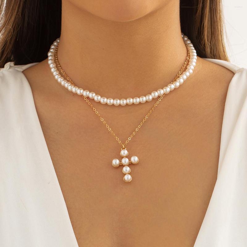 Pendant Necklaces Pearl Beads Choker With Cross Necklace For Women Trendy Charms Layered Beaded Chains 2023 Fashion Neck Jewelry
Pendant Necklaces Pearl Beads Choker With Cross Necklace For Women Trendy Charms Layered Beaded Chains 2023 Fashion Neck Jewelry