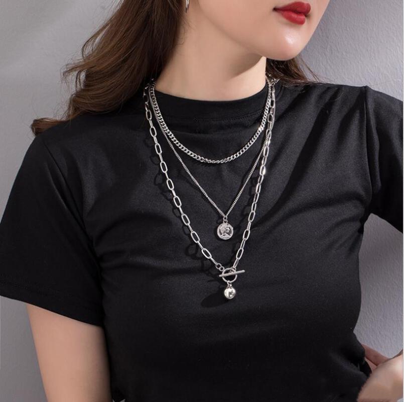 Chains Women Men Trendy Metal Ball Coin Pendant Multi-layer Punk Casual Design Long Chain Necklace Jewelry Gifts
Chains Women Men Trendy Metal Ball Coin Pendant Multi-layer Punk Casual Design Long Chain Necklace Jewelry Gifts