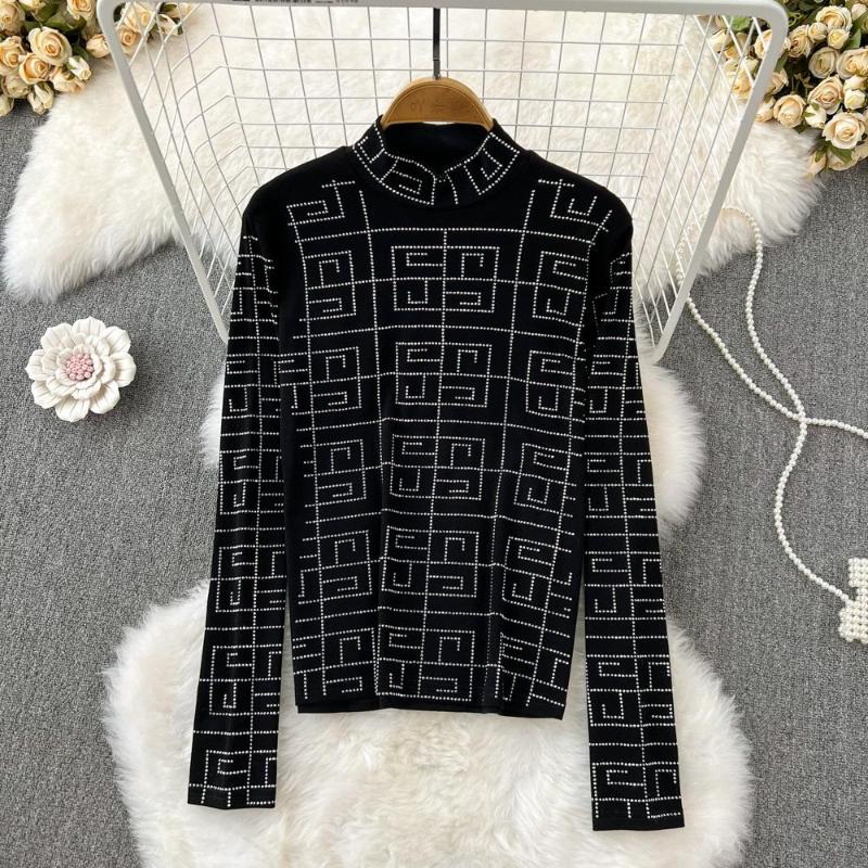 Women's T Shirts Autumn Winter Bottoming Shirt Women Fashion Slim Long Sleeve T-shirt Casual Personality Diamond Inlaid Tops, Black
Women's T Shirts Autumn Winter Bottoming Shirt Women Fashion Slim Long Sleeve T-shirt Casual Personality Diamond Inlaid Tops, Black