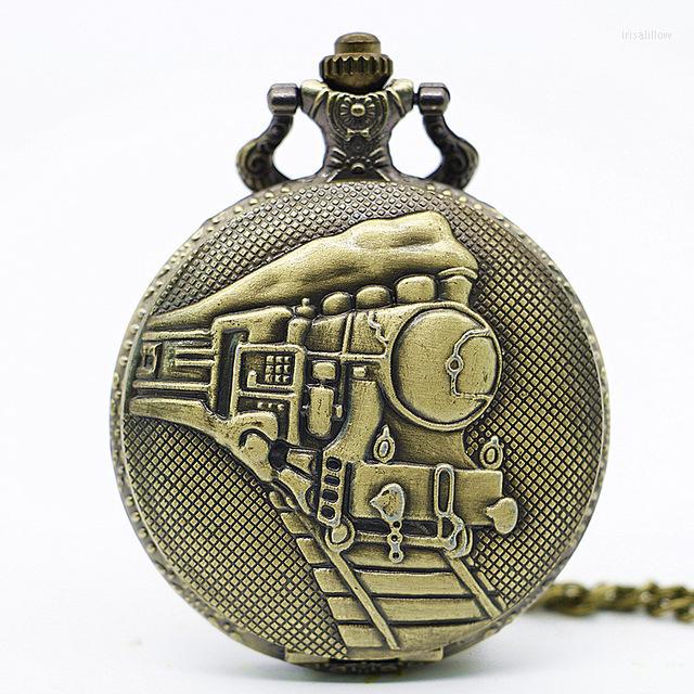 Pocket Watches Unique Retro Bronze Train Front Design Necklace Pendant Quartz Watch With FOB Chain Mens Womens Gifts #122103, Picture shown
Pocket Watches Unique Retro Bronze Train Front Design Necklace Pendant Quartz Watch With FOB Chain Mens Womens Gifts #122103, Picture shown