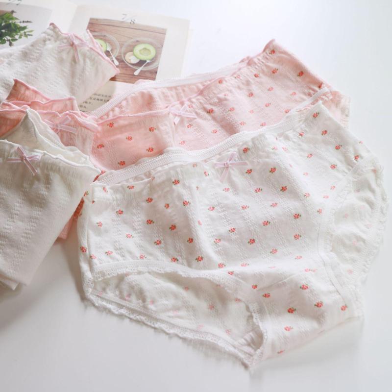 Women's Panties Women's Underwear Japanese Cute Lace Briefs Mid-waist Seamless Print Female Cotton
Women's Panties Women's Underwear Japanese Cute Lace Briefs Mid-waist Seamless Print Female Cotton