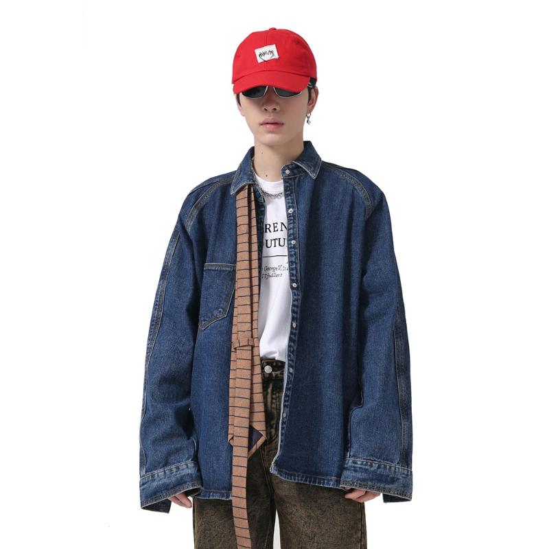 Men's Casual Shirts Shirt Style Jacket For Men And Women Tie Loose Long Sleeve Denim Male Korean Streetwear Fashion Jean CoatMen's, A001
Men's Casual Shirts Shirt Style Jacket For Men And Women Tie Loose Long Sleeve Denim Male Korean Streetwear Fashion Jean CoatMen's, A001