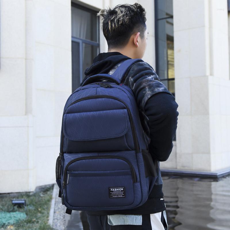 Backpack Fashion Waterproof Nylon Men's Solid Male Bagpack Trendy School Bag For Boys Large Capacity Travel Shoulder Bags, Black
Backpack Fashion Waterproof Nylon Men's Solid Male Bagpack Trendy School Bag For Boys Large Capacity Travel Shoulder Bags, Black