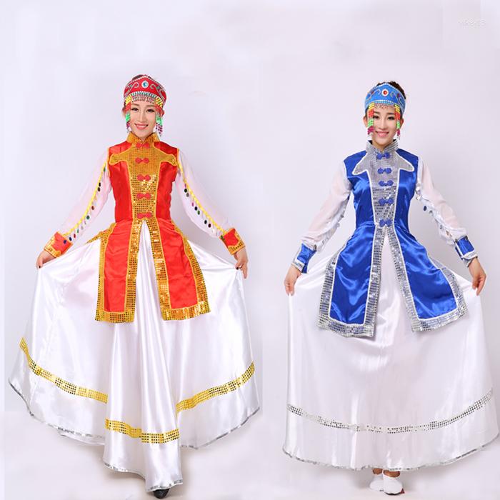 Stage Wear WomenMongolian Dance Costumes Red Female Long Design Expansion Skirt Robed Mongolia Dress Chinese Folk 17, Blue
Stage Wear WomenMongolian Dance Costumes Red Female Long Design Expansion Skirt Robed Mongolia Dress Chinese Folk 17, Blue