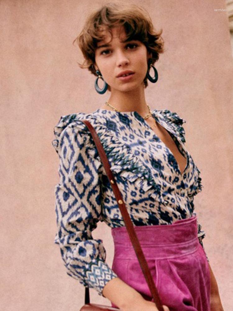Women' Blouses Women' Blouse 2023 Spring Vintage Bohemian Print Ruffle Sleeve Straight Long Shirt, Ivory
Women' Blouses Women' Blouse 2023 Spring Vintage Bohemian Print Ruffle Sleeve Straight Long Shirt, Ivory
