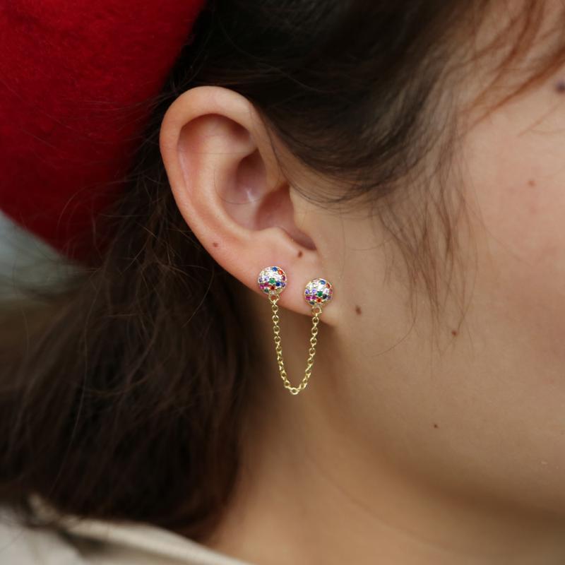 Stud Earrings Fancy Stunning Rainbow Ear Wire 925 Real Sterling Silver Round Colorful Cubic Zirocns Gold Color Cute 1pcStudStud
Stud Earrings Fancy Stunning Rainbow Ear Wire 925 Real Sterling Silver Round Colorful Cubic Zirocns Gold Color Cute 1pcStudStud