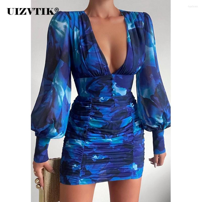 Casual Dresses Chffion Fashion Print Mini Bodycon Dress Women Autumn Summer 2023 Sexy Deep V Neck Lantern Sleeve Ruched Elegant Party, White 
Casual Dresses Chffion Fashion Print Mini Bodycon Dress Women Autumn Summer 2023 Sexy Deep V Neck Lantern Sleeve Ruched Elegant Party, White