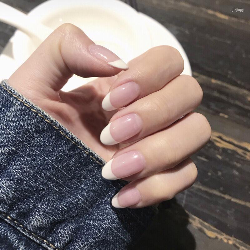 False Nails 24Pcs Press On Fake Ballerina Full Cover Almond Nail Short Simple Beauty Tips French White Edge Round, 108
False Nails 24Pcs Press On Fake Ballerina Full Cover Almond Nail Short Simple Beauty Tips French White Edge Round, 108
