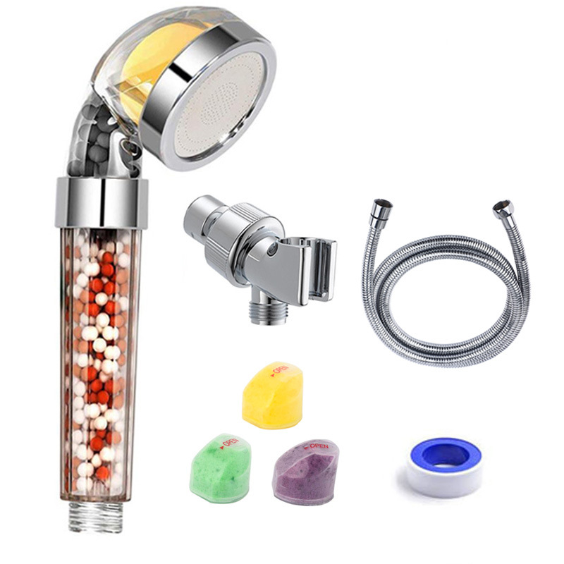 

Lemon vitamin C shower head supercharged Showerhead Aromatherapy shower Hand sprinkler set with hose Built-in aromatherapy block shower heads