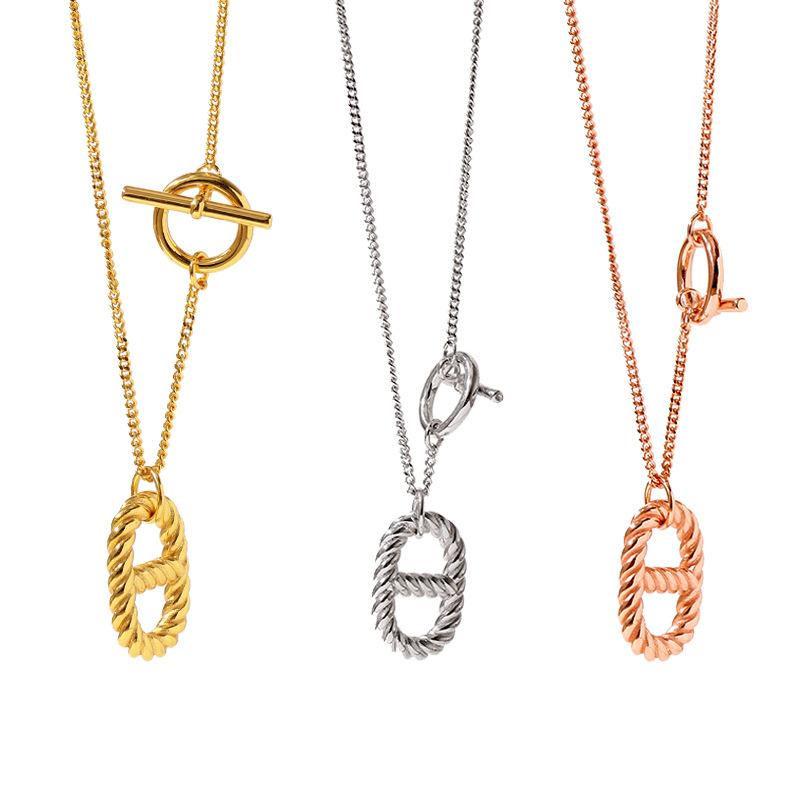 Pendant Necklaces Fashion Jewelry Necklace Smooth Pig Nose OT Buckle Clavicle For Women 2023 Trend Luxury
Pendant Necklaces Fashion Jewelry Necklace Smooth Pig Nose OT Buckle Clavicle For Women 2023 Trend Luxury