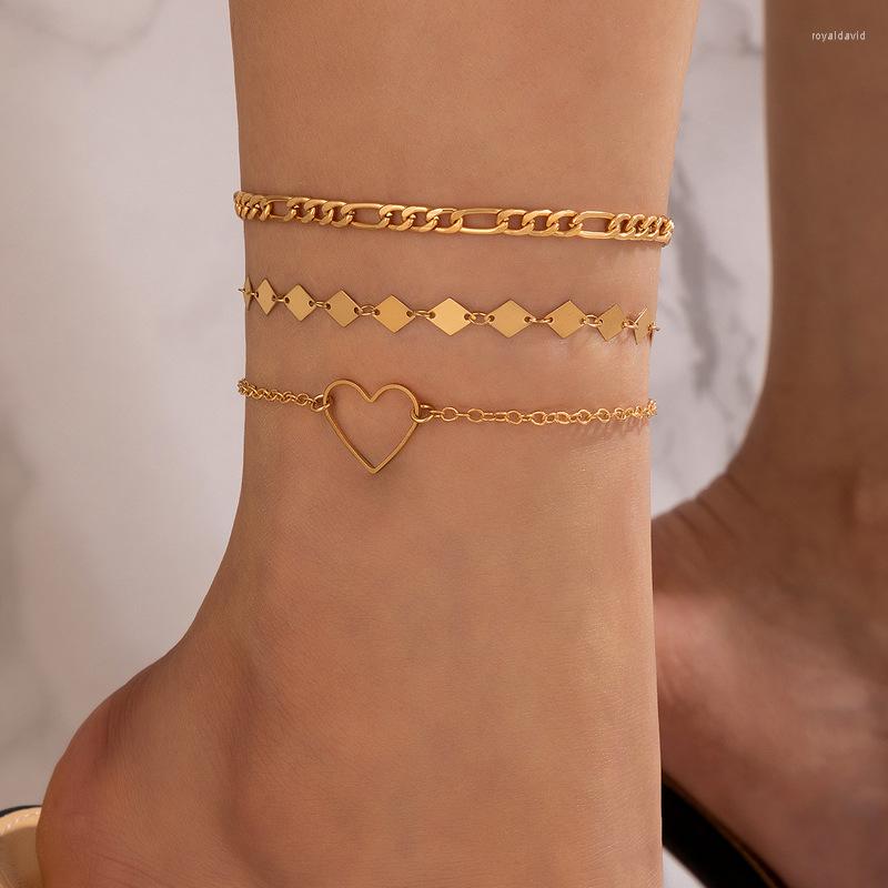 Anklets Simple Hollow Love Heart Geometric Sequins Chain Women Fashion Beach Gold Color Multi-layer Ankle Bracelet Jewelry
Anklets Simple Hollow Love Heart Geometric Sequins Chain Women Fashion Beach Gold Color Multi-layer Ankle Bracelet Jewelry