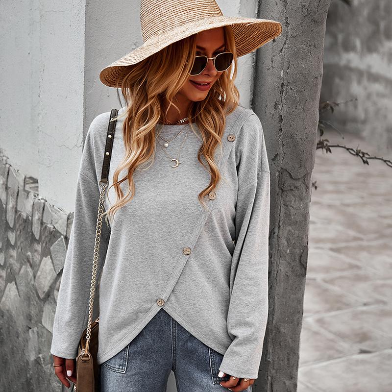 Women' T Shirts Women Casual Long Sleeve O Neck Button Irregular Solid Shirt Spring Loose Oversize Tee Oversized TopsWomen, Beige
Women' T Shirts Women Casual Long Sleeve O Neck Button Irregular Solid Shirt Spring Loose Oversize Tee Oversized TopsWomen, Beige