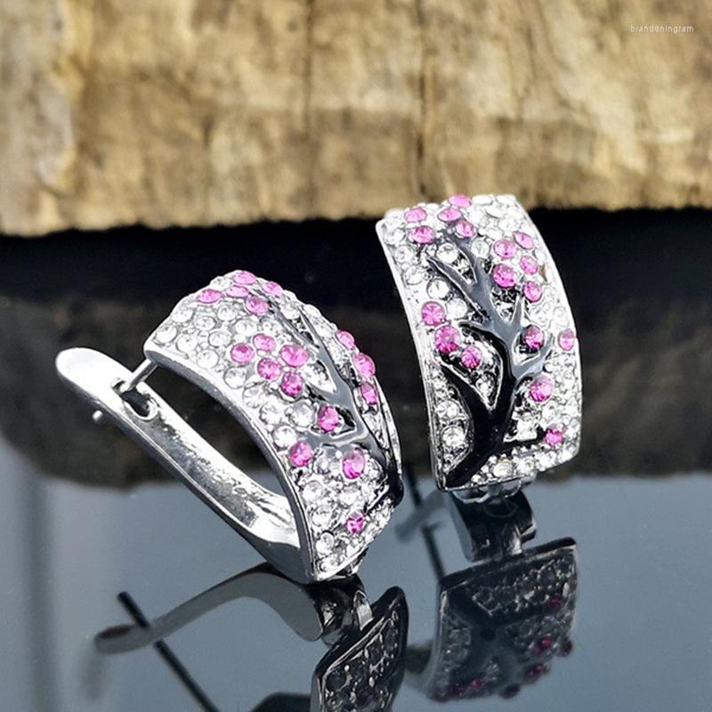 Hoop Earrings Trendy Creative Plum Blossom Branch Silver Plated Shiny Multi-color Zircon Optional Vintage Jewelry
Hoop Earrings Trendy Creative Plum Blossom Branch Silver Plated Shiny Multi-color Zircon Optional Vintage Jewelry