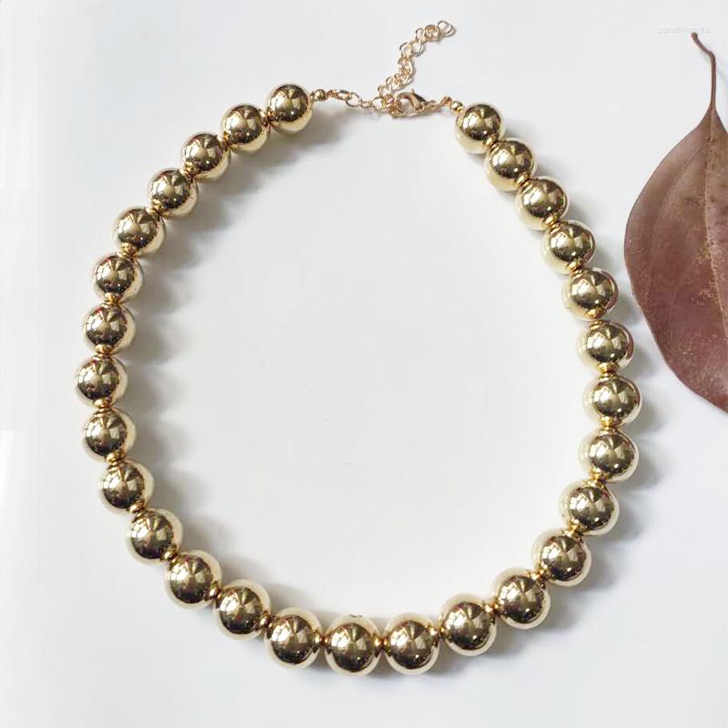 Choker Classic Gold Colour Beaded Short Necklace Round Smooth Metal Gargantilha Collar Sieraden Non-fading Men Women Fashion Jewelry
Choker Classic Gold Colour Beaded Short Necklace Round Smooth Metal Gargantilha Collar Sieraden Non-fading Men Women Fashion Jewelry