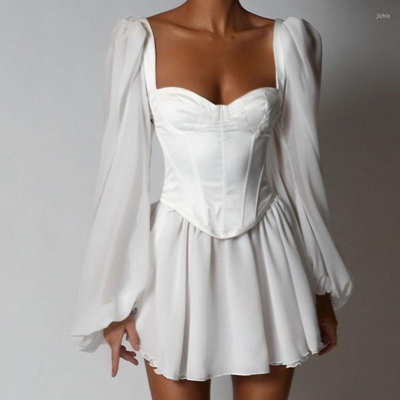 Casual Dresses Ladies Fashion Elegant High Waist Slim Pure White A-Line Mini Dress 2023 Spring Autumn Square Neck Puff Sleeve Mesh Party
Casual Dresses Ladies Fashion Elegant High Waist Slim Pure White A-Line Mini Dress 2023 Spring Autumn Square Neck Puff Sleeve Mesh Party