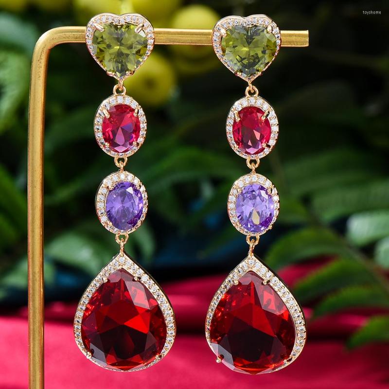Dangle Earrings High Quality Luxury Shiny Red Pendant For Women Wedding Party CZ Dubai Bridal Fashion Jewelry
Dangle Earrings High Quality Luxury Shiny Red Pendant For Women Wedding Party CZ Dubai Bridal Fashion Jewelry