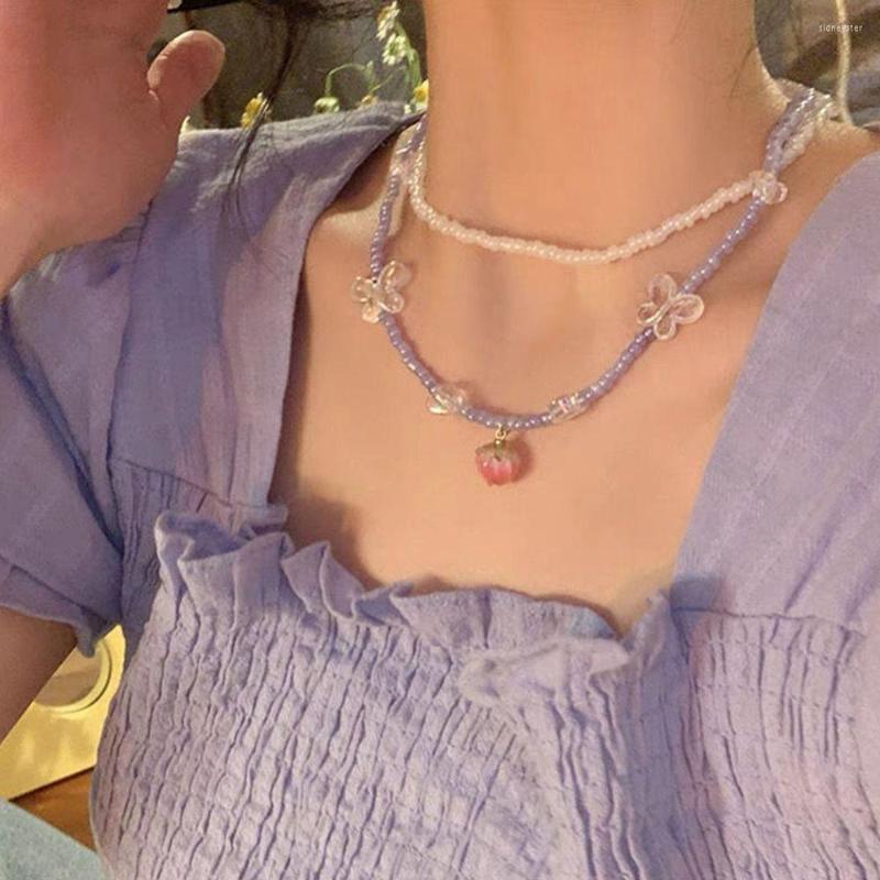 Choker Double Layer Butterfly Necklace Minority Sweet Clavicle Chain Flower Pendant Love Heart Women Jewelry Accessories
Choker Double Layer Butterfly Necklace Minority Sweet Clavicle Chain Flower Pendant Love Heart Women Jewelry Accessories