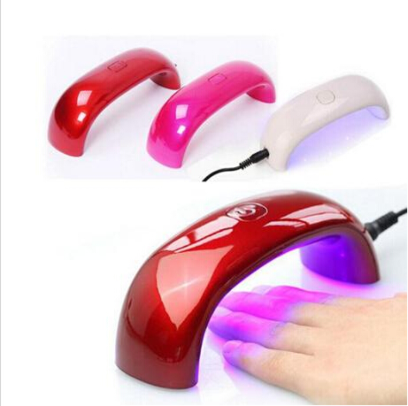 Efficient 9W 3 LED Mini UV Nail Cure Machine for Faster Gel Manicures via USB Charging