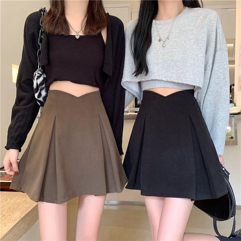 Skirts Pleated A-line Skirt Women's 2023 High Waist Thin Short Large Ropa Mujer Mini Clothes For Women, Black with lining
Skirts Pleated A-line Skirt Women's 2023 High Waist Thin Short Large Ropa Mujer Mini Clothes For Women, Black with lining