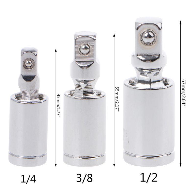 Hand Tools 1/4" 3/8" 1/2" Universal Joint Set Ratchet Angle Extension Bar Socket Adapter Manual And Pneumatic 360 Rotary
Hand Tools 1/4" 3/8" 1/2" Universal Joint Set Ratchet Angle Extension Bar Socket Adapter Manual And Pneumatic 360 Rotary