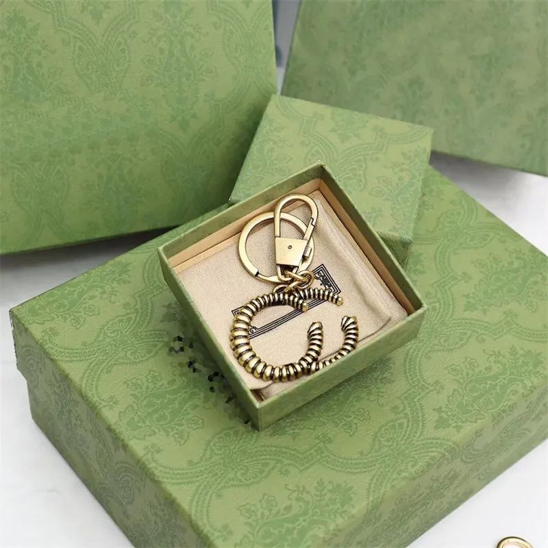 Designer Key Buckle Fashion Letter G Keychain Luxury Men Women Car Key Chain Handmade Keychains Ladies Bag Pendant Key Chains With Box