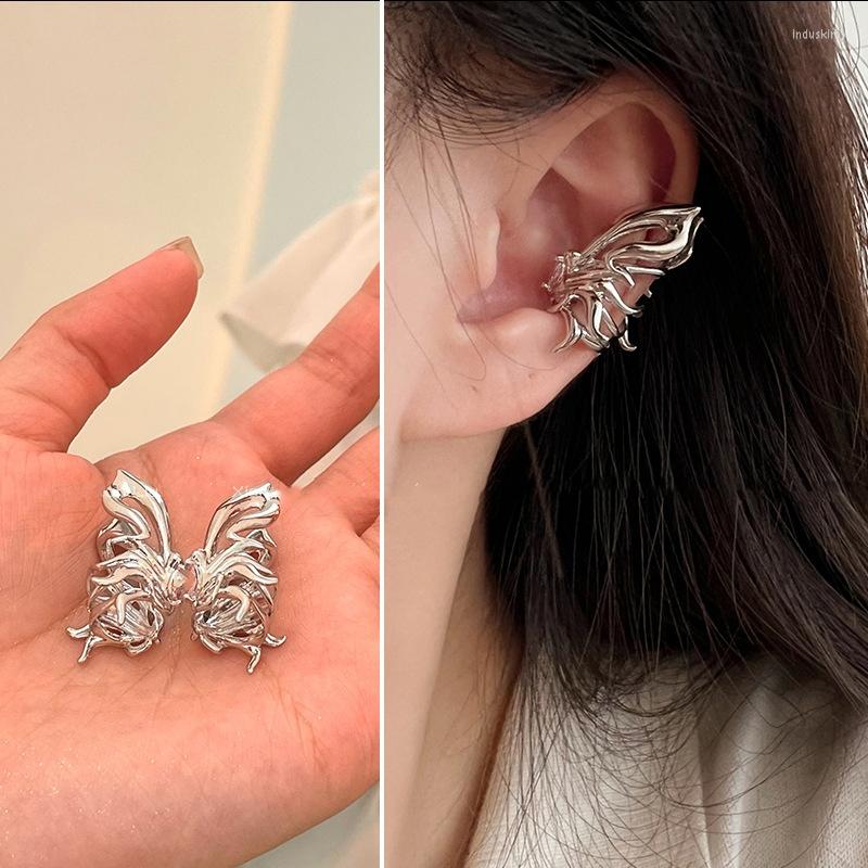 Backs Earrings 2Pcs Butterfly Ear Cuff Clip On Earring Women Silver Color Fashion Jewelry Punk Trendy Design Liquid Metal Wing
Backs Earrings 2Pcs Butterfly Ear Cuff Clip On Earring Women Silver Color Fashion Jewelry Punk Trendy Design Liquid Metal Wing