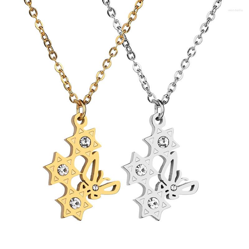 Pendant Necklaces Elegant Crystal Butterfly Jewelry Necklace Stainless Steel Star Chain Bijoux & Pendants For Women Men Bridesmaid Gift
Pendant Necklaces Elegant Crystal Butterfly Jewelry Necklace Stainless Steel Star Chain Bijoux & Pendants For Women Men Bridesmaid Gift
