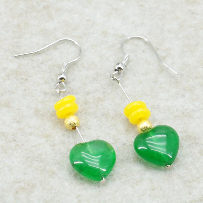 Dangle Earrings 12mm Heart Shape Green Jades Chalcedony Drop With Abacus Yellow Resin Beads DIY Jewelry Making Design Women Girls Gift
Dangle Earrings 12mm Heart Shape Green Jades Chalcedony Drop With Abacus Yellow Resin Beads DIY Jewelry Making Design Women Girls Gift