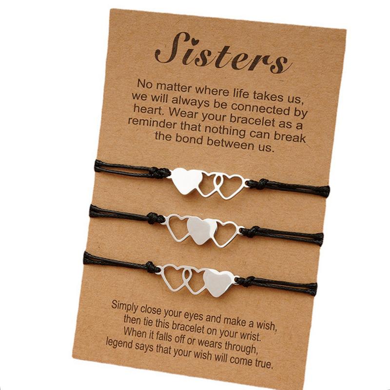 Charm Bracelets 3Pcs Friendship Sister Unbiological Friend Bracelet With Card Soul Bridesmaid Birthday Gift
Charm Bracelets 3Pcs Friendship Sister Unbiological Friend Bracelet With Card Soul Bridesmaid Birthday Gift