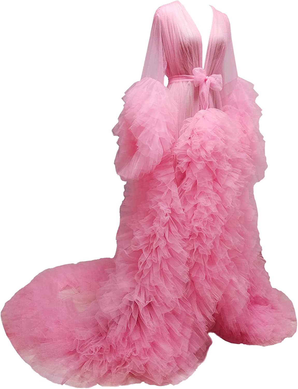 Tulle Robe Maternity Dress Sheer Puffy Long Bridal Gown For Women Photoshoot, Black
Tulle Robe Maternity Dress Sheer Puffy Long Bridal Gown For Women Photoshoot, Black