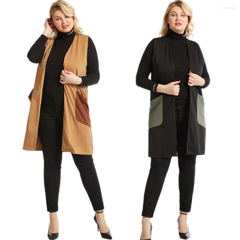 Women's Vests Casual Vest Waistcoat Women V-neck Long Suit Female Jacket Coat Pockets Office Lady Work Plus Size 5XL Open Cardigan, 02 camel
Women's Vests Casual Vest Waistcoat Women V-neck Long Suit Female Jacket Coat Pockets Office Lady Work Plus Size 5XL Open Cardigan, 02 camel