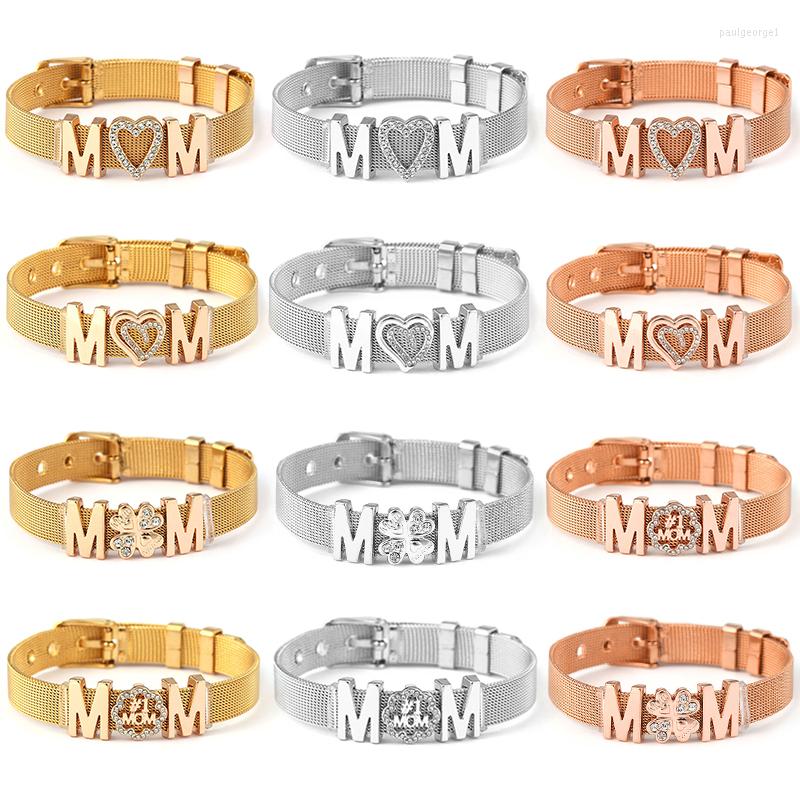 Charm Bracelets The Keeper Simple Stainless Steel Titanium Ladies Bracelet With MOM Alloy Accessories Fine Bangles Direct Shipment
Charm Bracelets The Keeper Simple Stainless Steel Titanium Ladies Bracelet With MOM Alloy Accessories Fine Bangles Direct Shipment