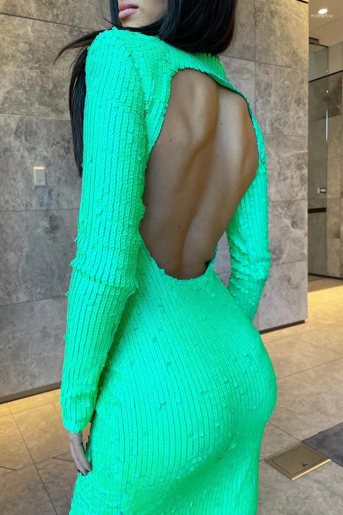 Casual Dresses Classic Fall/winter Backless Sexy Evening Dress Birthday Party For Women Long Sleeve, Light green
Casual Dresses Classic Fall/winter Backless Sexy Evening Dress Birthday Party For Women Long Sleeve, Light green