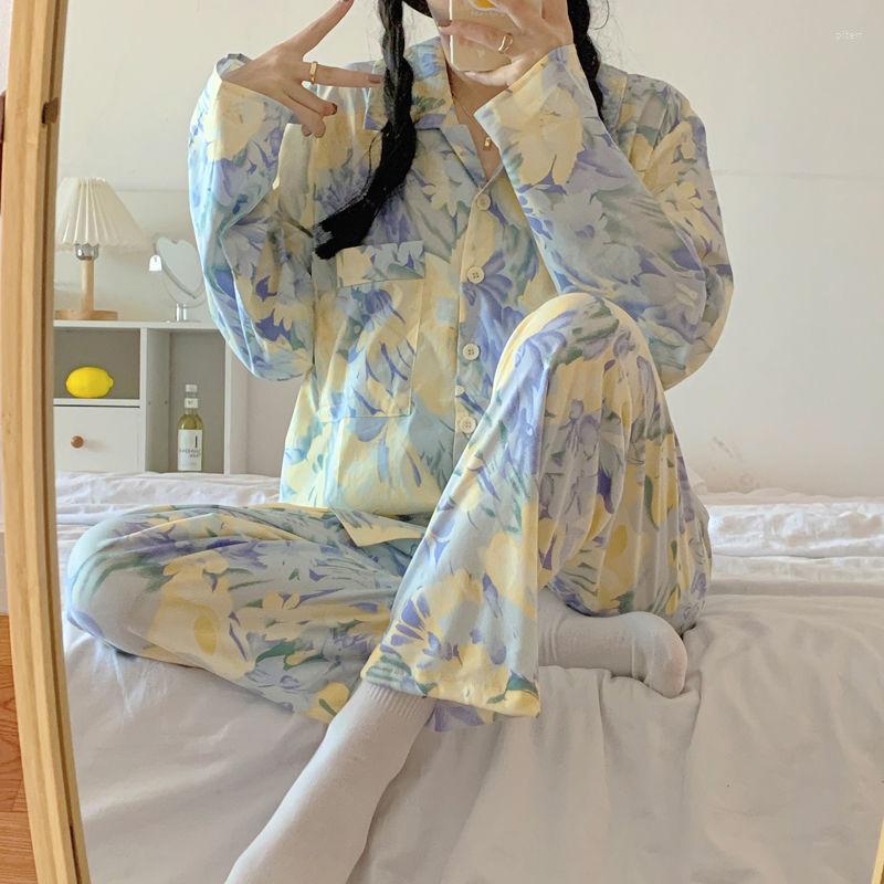 Women's Sleepwear Pijama Flower Sweet Two Pieces Pajamas Sets Womens Outfits Spring Korean Style Pyjama Femme Casaul Loungewear Women, Picture shown
Women's Sleepwear Pijama Flower Sweet Two Pieces Pajamas Sets Womens Outfits Spring Korean Style Pyjama Femme Casaul Loungewear Women, Picture shown