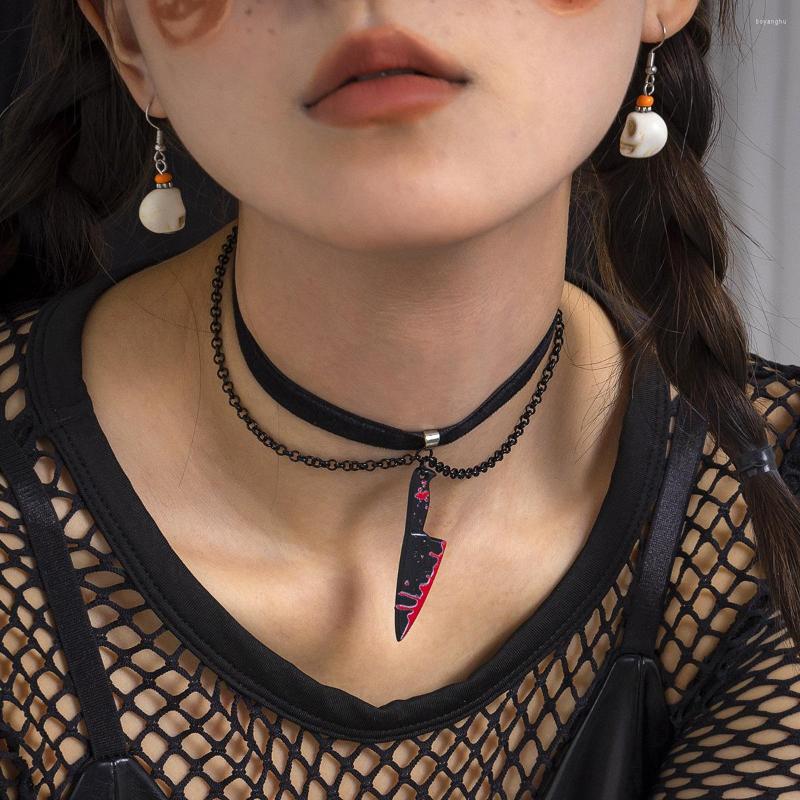 Choker Dark Wind Chocker With Blood Tip Knife Collarbone Chain Halloween Drop Necklace Sweet Cool Vintage Gothic
Choker Dark Wind Chocker With Blood Tip Knife Collarbone Chain Halloween Drop Necklace Sweet Cool Vintage Gothic