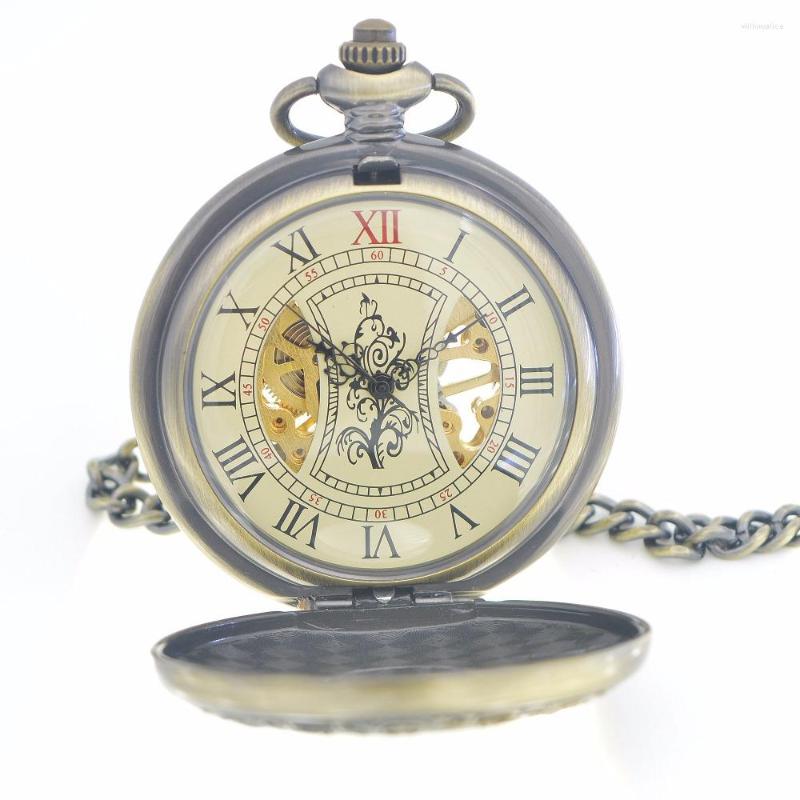Pocket Watches Mens BronzeTone Hollow Case Hand Wind Mechanical Watch Skeleton Steampunk Wooden Style W/ Chain Nice Gift, Picture shown
Pocket Watches Mens BronzeTone Hollow Case Hand Wind Mechanical Watch Skeleton Steampunk Wooden Style W/ Chain Nice Gift, Picture shown