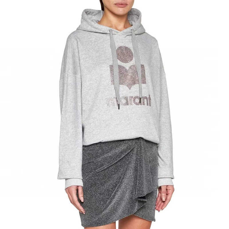 23ss Isabel Marant Designer Sweatshirt Letter Glitter Print Pullover Hooded Sweatshirt Fashion Hoodie Women Loose Long Sleeve Terry Sweater, Black3
23ss Isabel Marant Designer Sweatshirt Letter Glitter Print Pullover Hooded Sweatshirt Fashion Hoodie Women Loose Long Sleeve Terry Sweater, Black3
