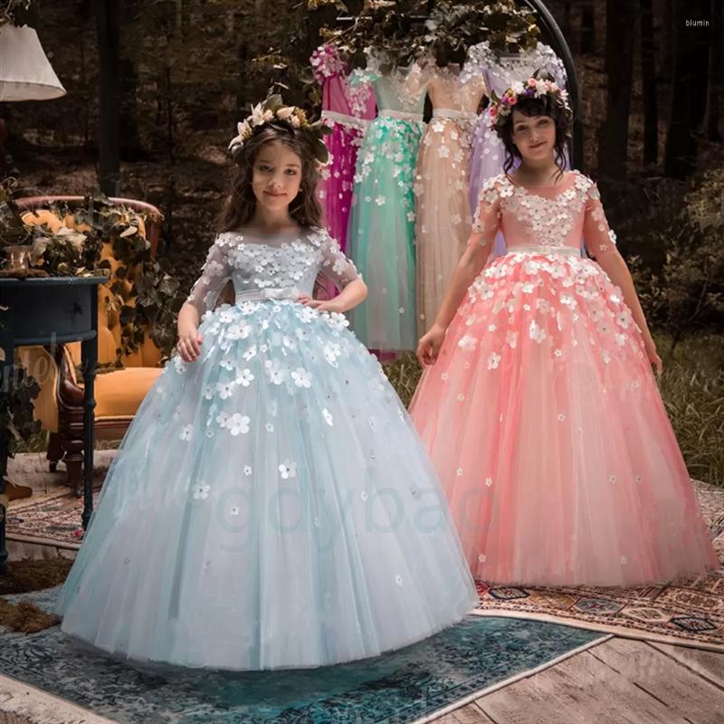 Girl Dresses Fashion Fluffy Flower Girls Birthday Party Half Sleeve For Weddings Tulle Ball Gown Holy Communion, White
Girl Dresses Fashion Fluffy Flower Girls Birthday Party Half Sleeve For Weddings Tulle Ball Gown Holy Communion, White
